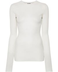 Jil Sander - Long-sleeve Silk T-shirt - Lyst