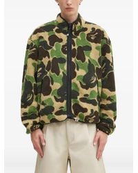 A Bathing Ape - Camouflage-Print Fleece Bomber Jacket - Lyst