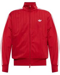 adidas - Logo-Embroidered Zip-Up Sweater - Lyst