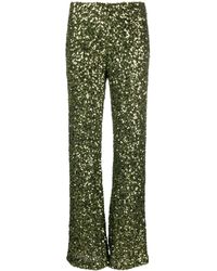 P.A.R.O.S.H. - Sequin Straight-leg Trousers - Lyst