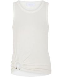 Rabanne - Asymmetric Gathered-Detail Tank Top - Lyst