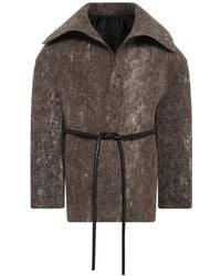 Rick Owens - Dracucollar Felted Jacket - Lyst