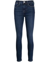 FRAME - Vaqueros Le Skinny de talle alto - Lyst