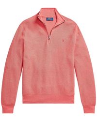 Polo Ralph Lauren - Quarter-Zip Cotton Sweater - Lyst