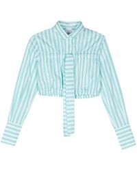Patou - Gestreiftes Hemd Mit Schleifendetail - Lyst