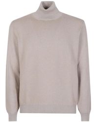 Lardini - Roll-Neck Knitted Sweater - Lyst