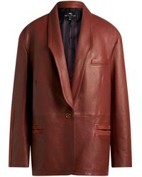 Etro - Suede-trim Leather Jacket - Lyst
