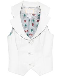 MITILIANE COUTURE - Shawl-Collar Leather Vest - Lyst