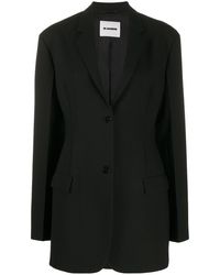 Jil Sander Blazer Met Enkele Rij Knopen - Zwart