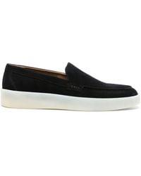 BOSS - Square-toe Suede Loafers - Lyst