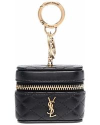 Saint Laurent - Gaby Padded Leather Airpods Case - Women's - Calf Leather - Lyst