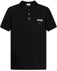 Moschino - Logo-Embroidered Polo Shirt - Lyst