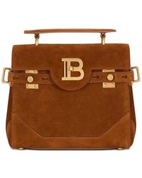 Balmain - B-Buzz 23 Suede Tote Bag - Lyst
