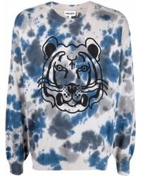 KENZO - Cotton Sweatshirt With Tiger Print - Lyst