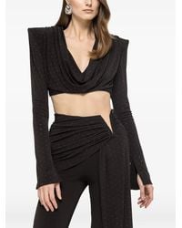 Nissa - Rhinestone-Embellished Crop Top - Lyst
