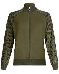 Liu Jo - Leopard-Print Zip-Up Sweater - Lyst