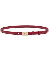 Ganni - Kat Logo-Buckle Leather Belt - Lyst