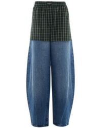 Alexander Wang - Layered Check-Pattern Jeans - Lyst