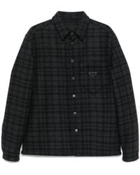 Prada - Check-Pattern Overshirt - Lyst