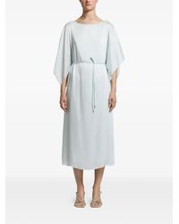Peserico - Crinkled Tie-Waist Midi Dress - Lyst