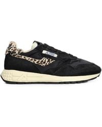 Autry - Reelwind Low Leopard-Print Panelled Sneakers - Lyst