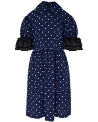 Comme des Garçons - Robe Mi-Longue Volantée À Pois - Lyst