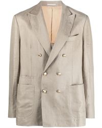 Brunello Cucinelli - Double-Breasted Tailored Blazer - Lyst