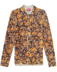 DIESEL - K-Linnus Floral-Pattern Cardigan - Lyst