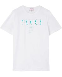PUCCI - T-Shirt En Coton À Logo - Lyst