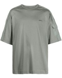 Juun.J - Short-sleeved Panelled Cotton T-shirt - Lyst