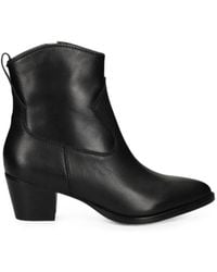 Ralph Lauren - Harpher Pointed-Toe Panelled Ankle Boots - Lyst