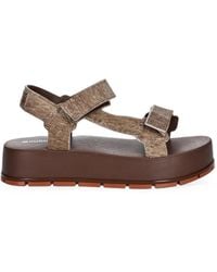 Melissa - Flowing Touch-Strap Platform Sandals - Lyst