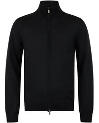 Moorer - Cardigan Zippé À Col Montant - Lyst