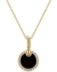 David Yurman - 18Kt Petite Dy Elements Diamond Necklace (17.8Mm) - Lyst