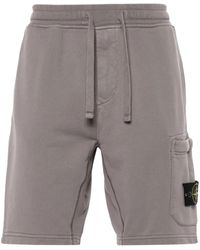 Stone Island - Compass-Badge Jersey Shorts - Lyst