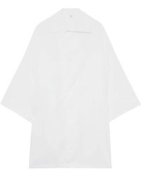 Y's Yohji Yamamoto - Long-sleeve Cotton Mini Shirtdress - Lyst