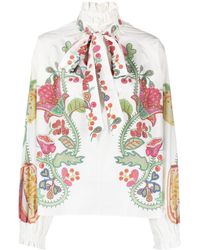 La DoubleJ - Blusa con estampado floral - Lyst
