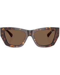 Burberry - Tortoiseshell-Effect Rectangle-Frame Sunglasses - Lyst