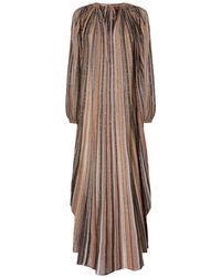 Missoni - Gestreepte Maxi-Jurk Met Verfraaiing - Lyst