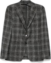 Tagliatore - Plaid Wool Blend Jacket - Lyst