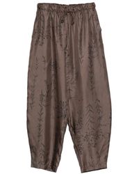 Alysi - Floral-Print Silk Track Pants - Lyst