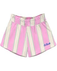 MC2 Saint Barth - Maeve Striped Mini Shorts - Lyst