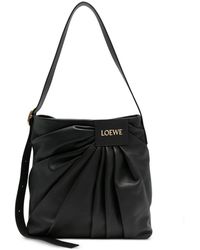 Loewe - Draped Nappa-Leather Shoulder Bag - Lyst