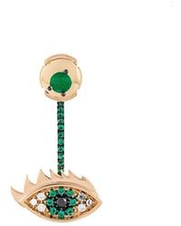 Delfina Delettrez - 'Eyes On Me' Diamond And Emerald Earring - Lyst