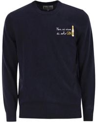 MC2 Saint Barth - Heron Embroidered Crew-Neck Sweater - Lyst