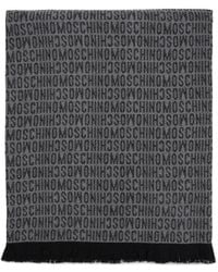 Moschino - Logo-Jacquard Wool Scarf - Lyst