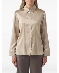 Max Mara - Satin-Finish Button-Up Shirt - Lyst