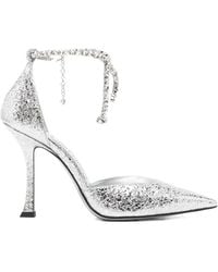 Jimmy Choo - Stevie Metallic Heeled Pumps - Lyst