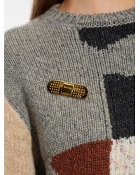 Moschino - Brosche Mit Logo - Lyst