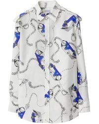 Burberry - Camisa con estampado Knight Hardware - Lyst